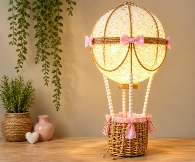 Montgolfière décorative en fil