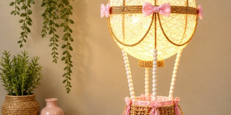 Montgolfière décorative en fil