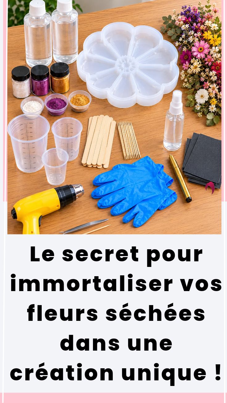 résine époxy en forme de fleur