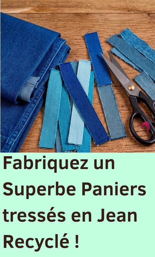 Panier en Jean Recyclé Fait Main