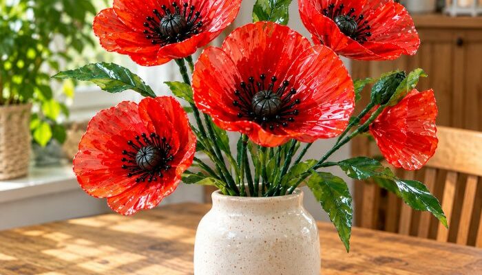 Bouquet de coquelicots colorés