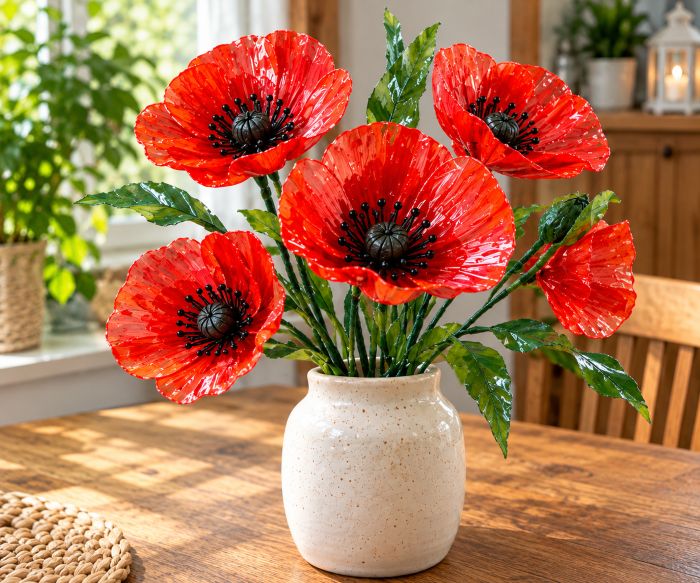Bouquet de coquelicots colorés