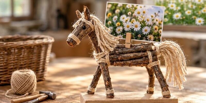 Comment Créer Un Adorable Petit Cheval En Brindilles Porte-Photo