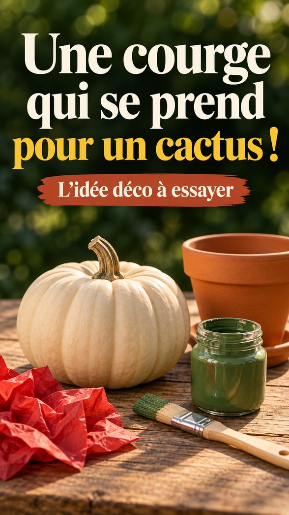 Une courge qui se prend pour un cactus : idée de décoration à créer