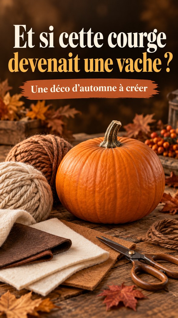Une courge à transformer en vache décorative pour l’automne