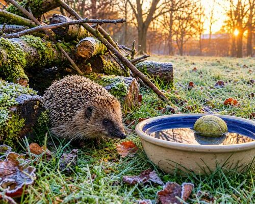 Animaux au Jardin en Hiver