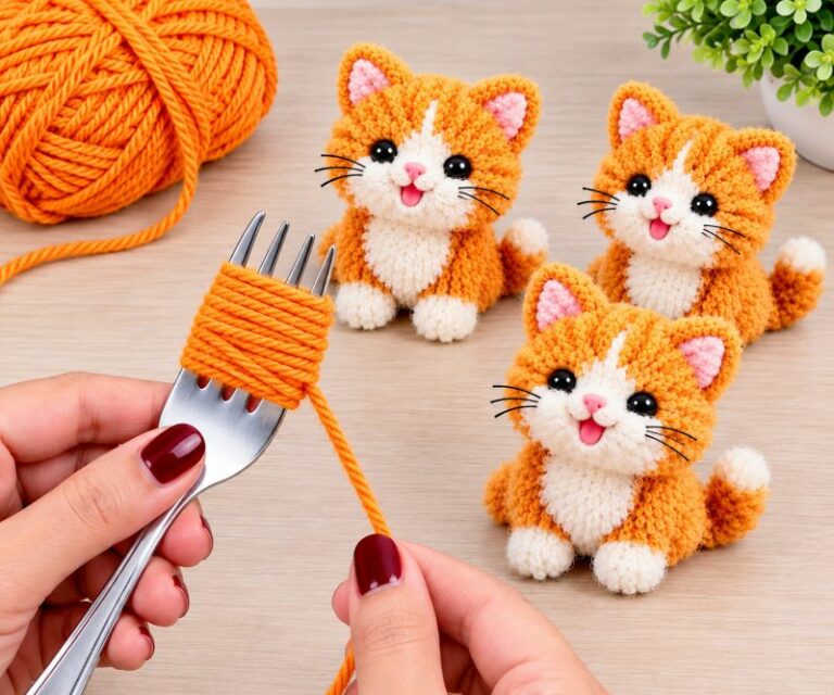 Le Secret pour Réaliser un chats en laine Unique en Son Genre