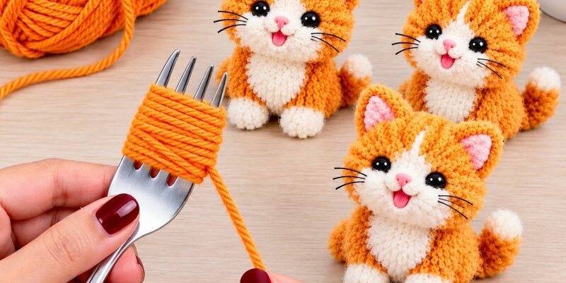 Le Secret pour Réaliser un chats en laine Unique en Son Genre